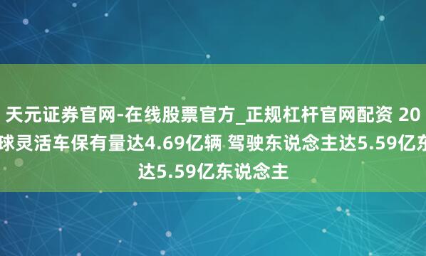 天元证券官网-在线股票官方_正规杠杆官网配资 2025年寰球灵活车保有量达4.69亿辆 驾驶东说念主达5.59亿东说念主