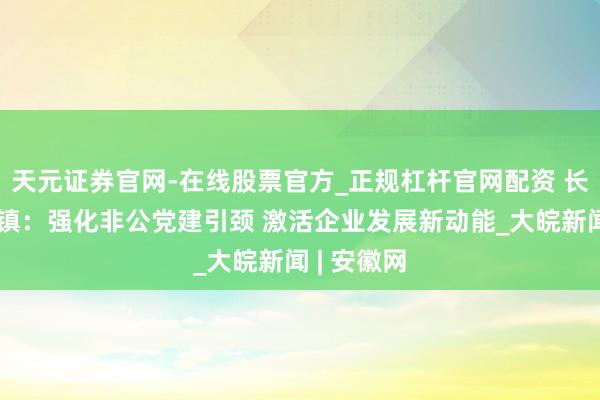 天元证券官网-在线股票官方_正规杠杆官网配资 长丰县岗集镇：强化非公党建引颈 激活企业发展新动能_大皖新闻 | 安徽网